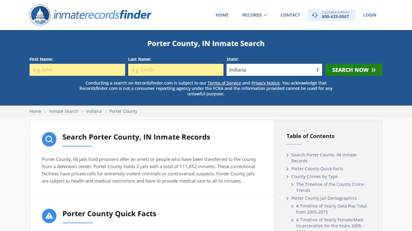 Porter County, IN Inmate Lookup & Jail Records Online